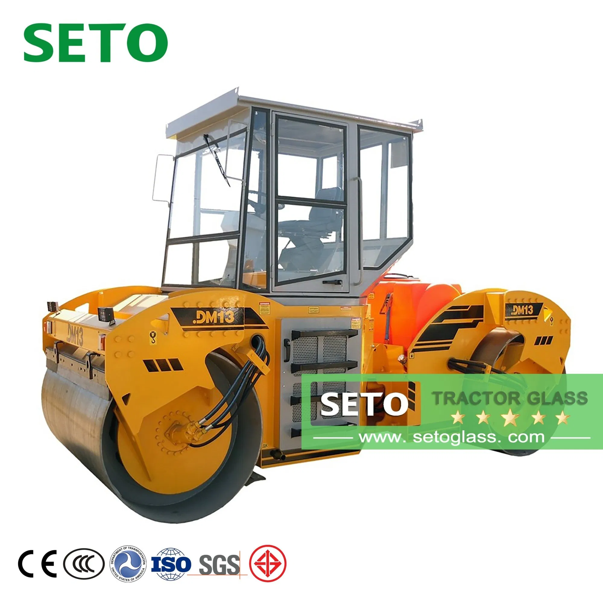 Deep Curved Tempered Toughened Safe Side Glass for Tractor Cab