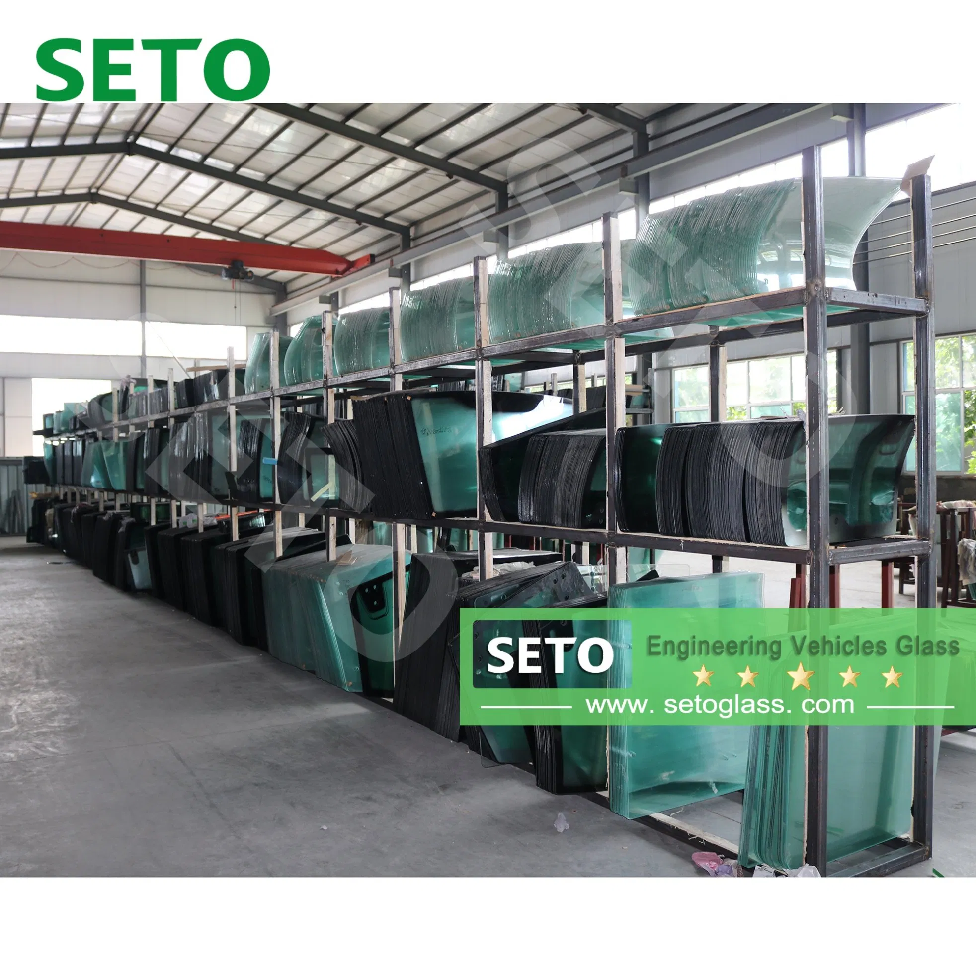 OEM Laminated Tempered Windshield Glass for Tractor Excavator Loader Crane