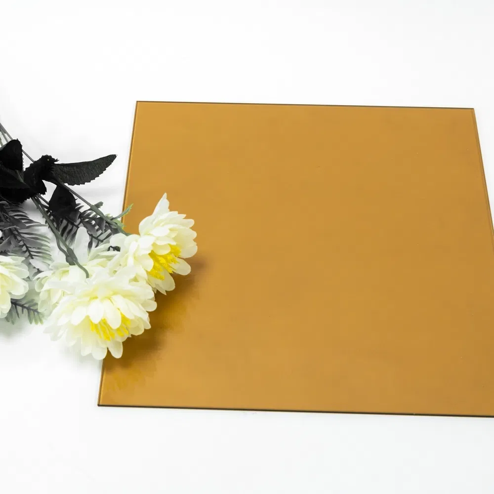 Automotive Coated Glass Manufacturing Custom Size Reflective Bronze Glass for Museum Display