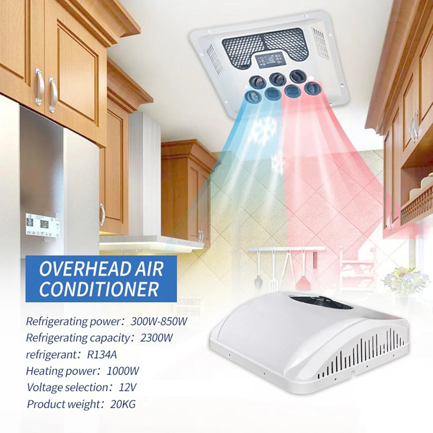 12V 24V Car Air Conditioner Aire Acondicionad RV Air Conditioner, Rooftop Air Conditioner Truck Air Conditioning,Rvs and Travel Trailers Parking Air Conditioner
