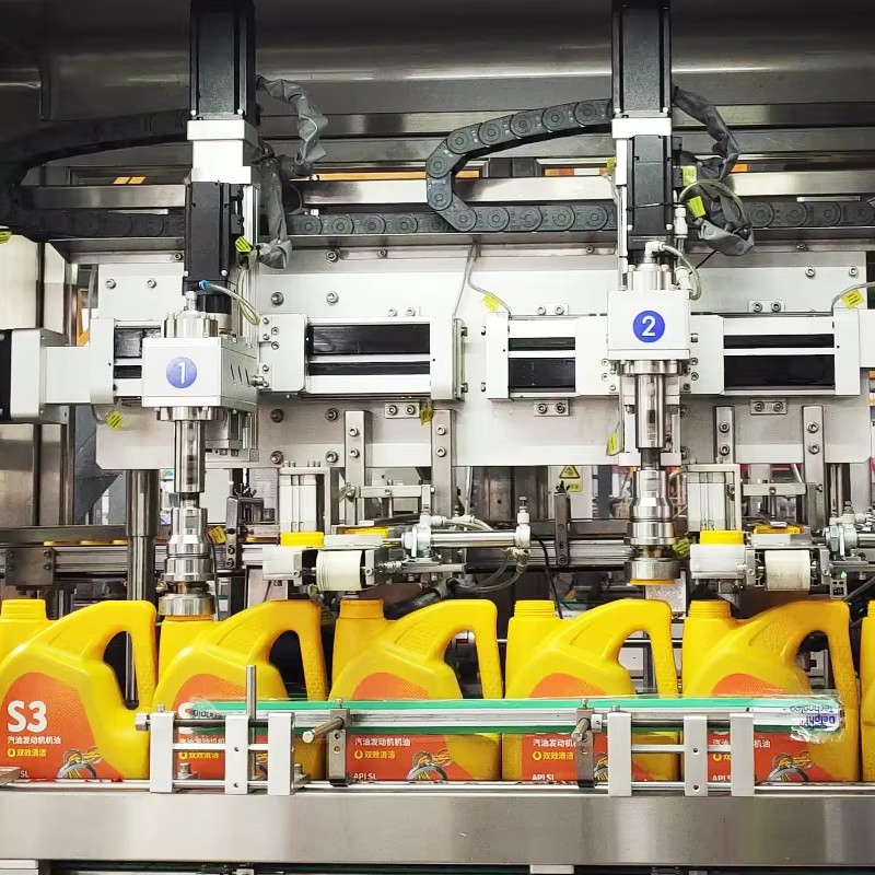 Auto 5L 10L Jerry Can 20L Lube Motor Engine Oil Container Chemical Liquid Filling Capping Sealing Packing Bottle Production Line
