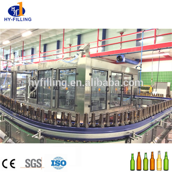 Isobaric Filling Beer Making Machine Glass Bottle Beer Bottle Production Line