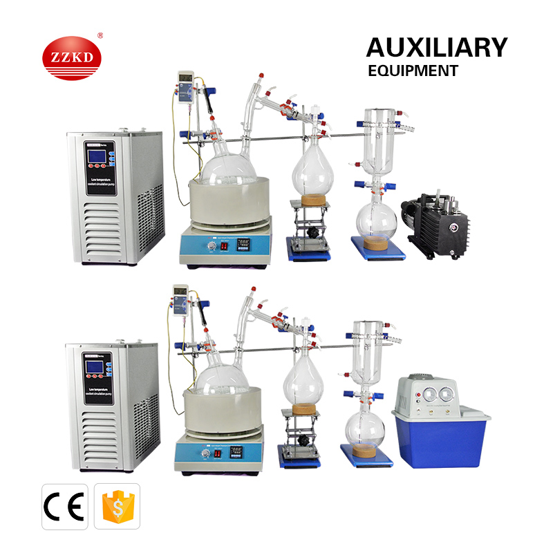 5L Short Path Distillation Equipment Alcohol Distiller Kit with Heating Mantle and Cold Trap