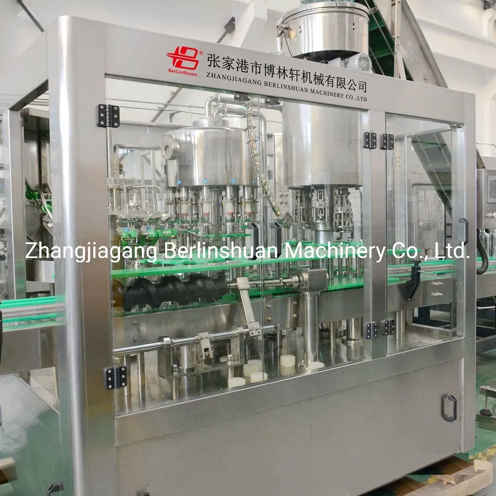 3-in 1 Automatic Glass Bottle Wine Alcoholic Beverage Processing Plant Equipment Liquor Drink Whisky Vodka Beer Production Line Filling Making Filling Machine