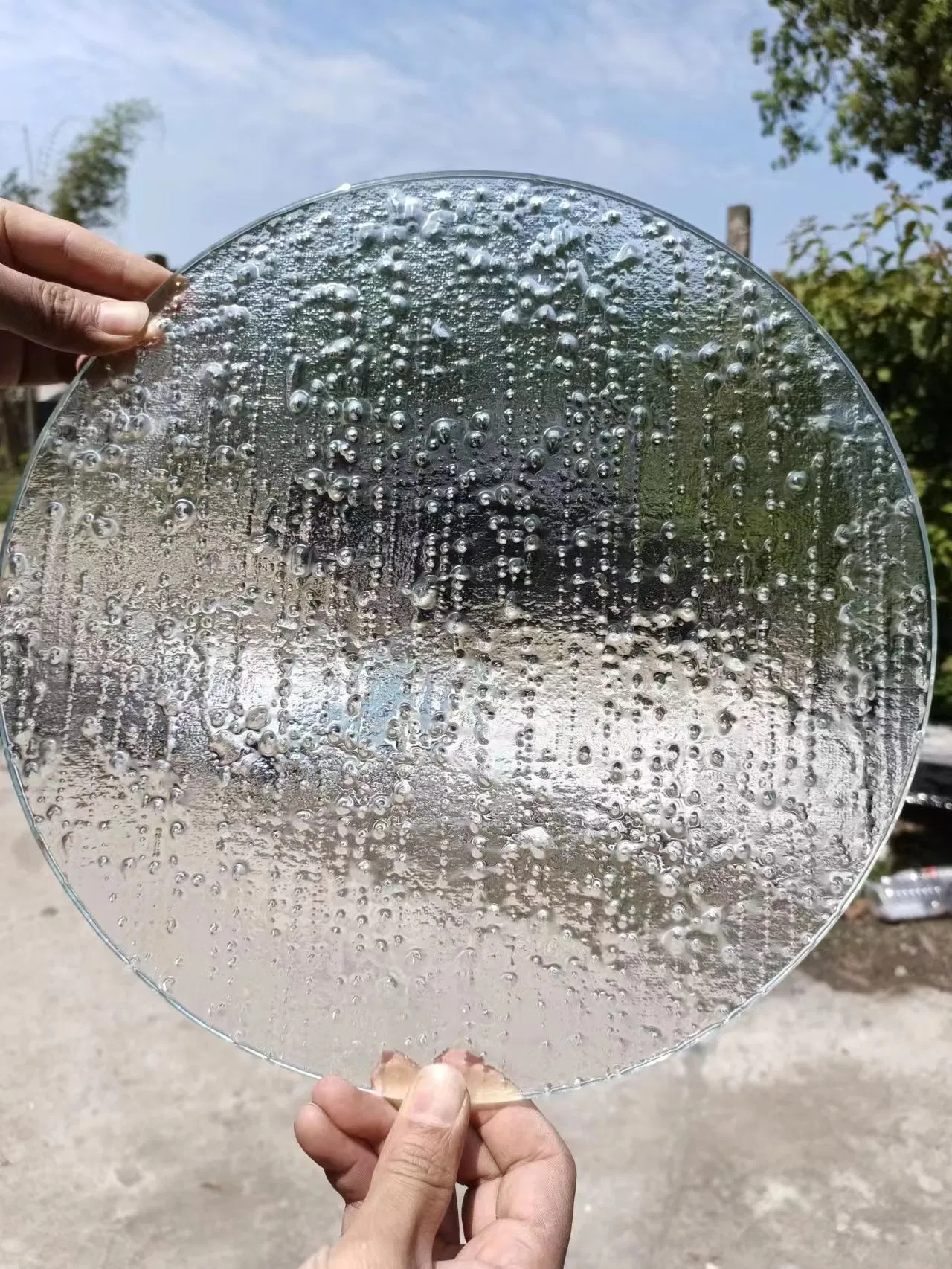 Unique Designed Architectural Clear Textured Hot Melt Kiln Mold Casting Fusing Decorative Tempered Cast Glass Panel