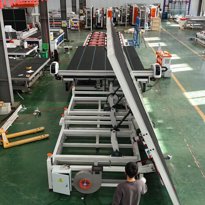 Jumbo Size CNC Glass Cutting Line with Air Float Breaking Table