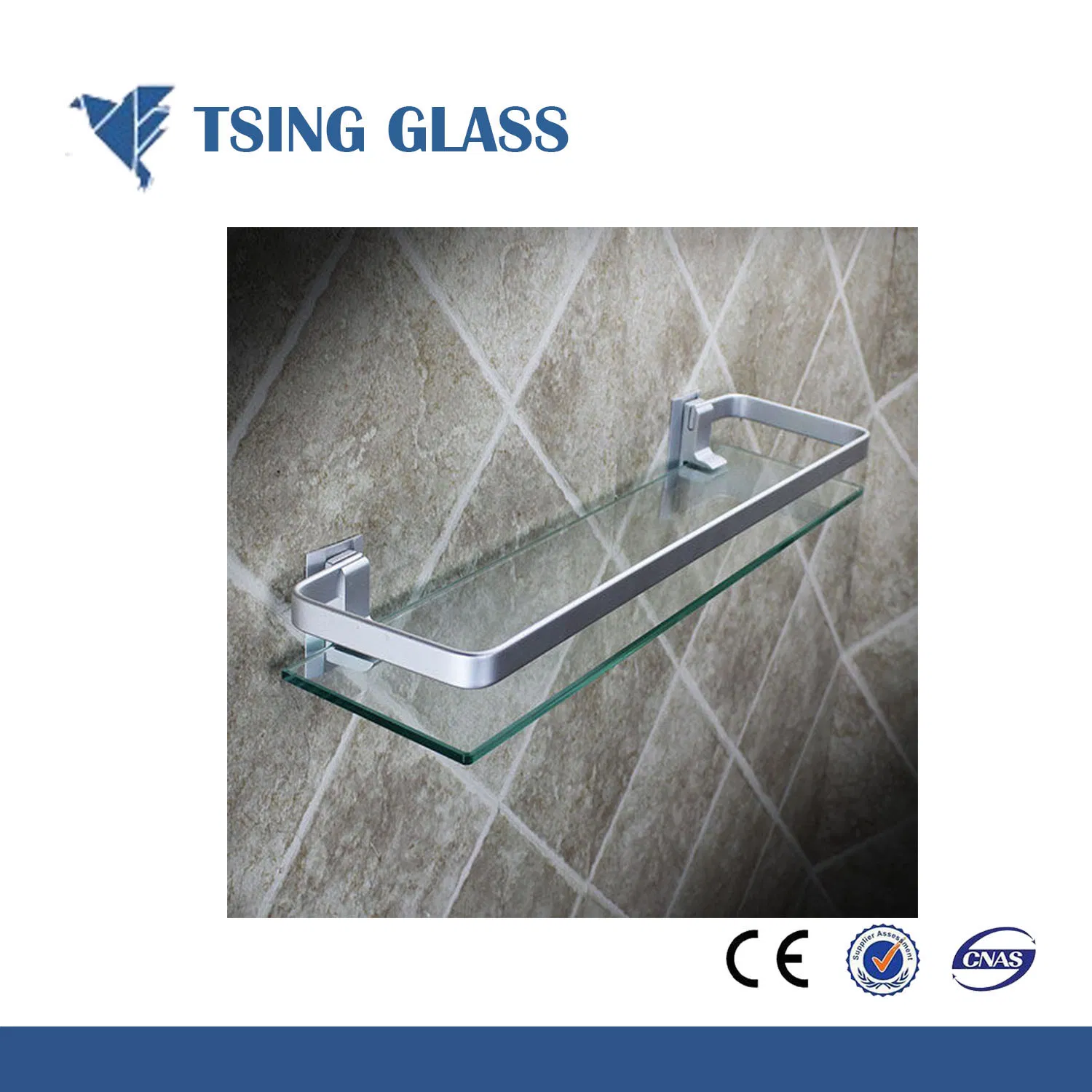 Glass Shelves for Washing Room/Corner/Wall/Decoration