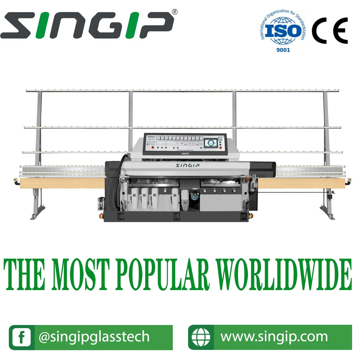 10 Grinding Heads Automatic Intelligent Glass Edge/Edging Polishing Processing Machine