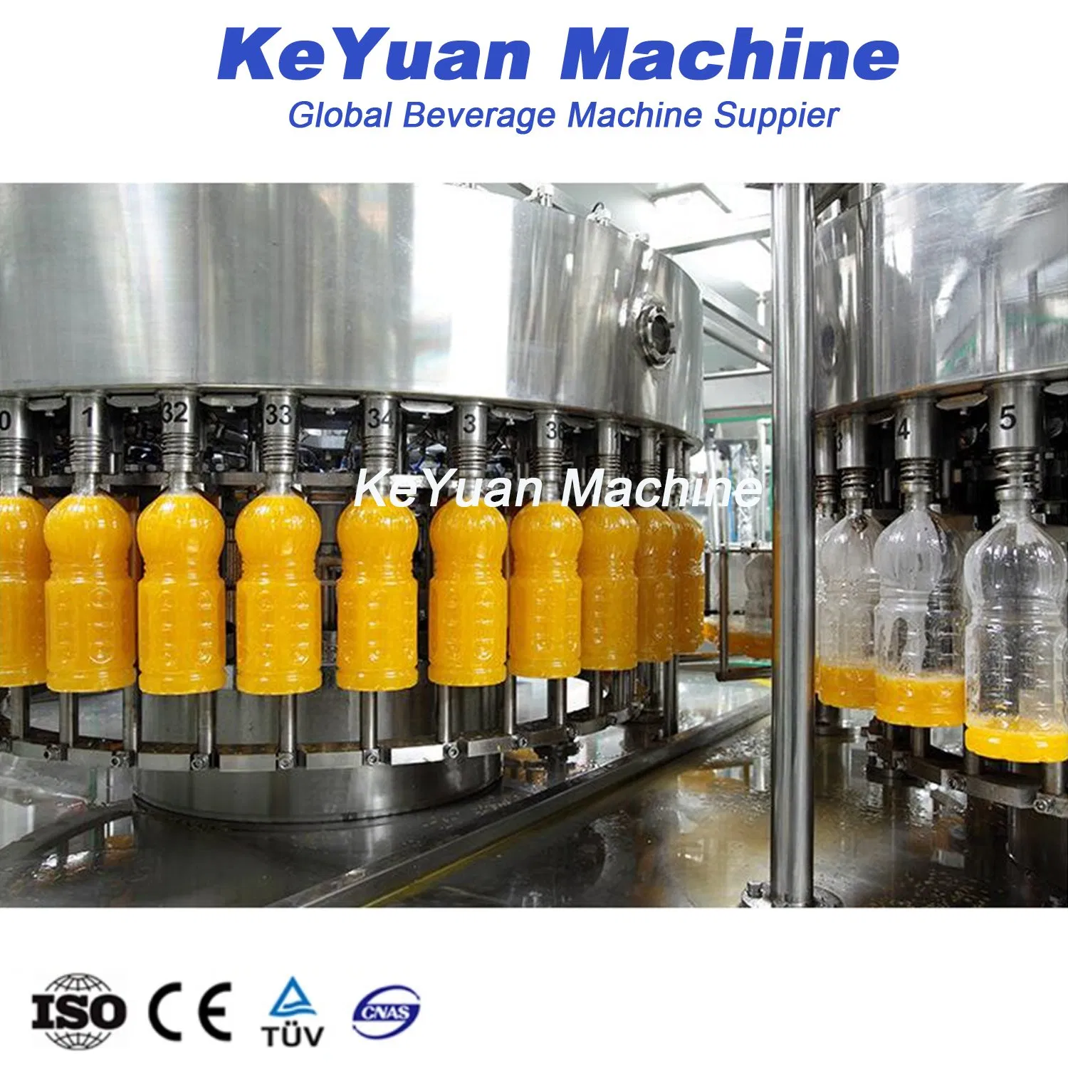 Complete Production Line Pet Glass Bottle Apple Orange Kiwi Juice Filling Sealing Making Machine