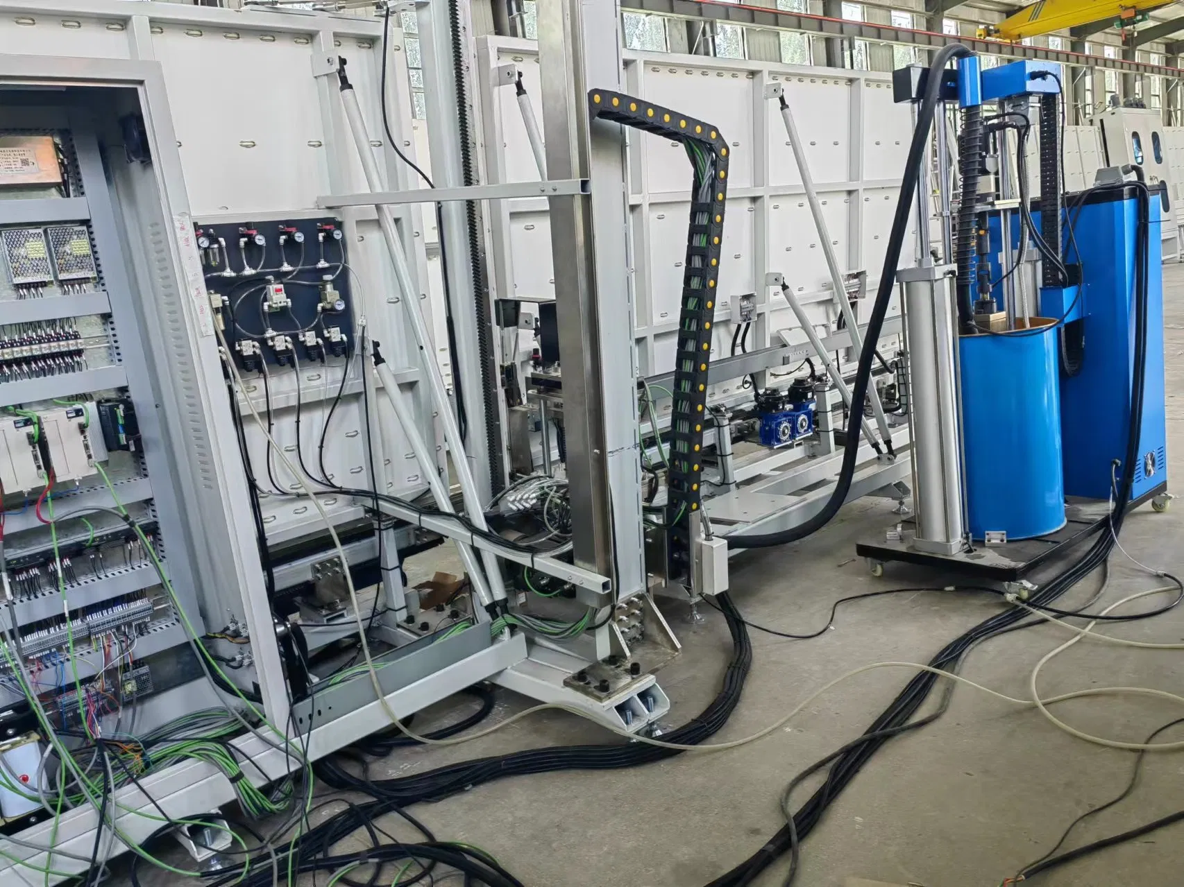 CNC Automatic Insulating Glass Production Line Hot Melt Sealing Robot Machine Double Glazing Glass Processing Coating Silicone Spreading Robot