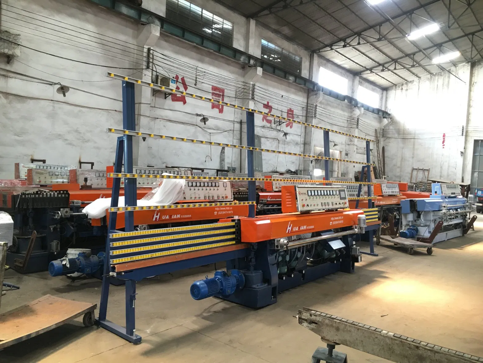 9 Motors Automatic Glass Straight Line Edging Machine for Sales