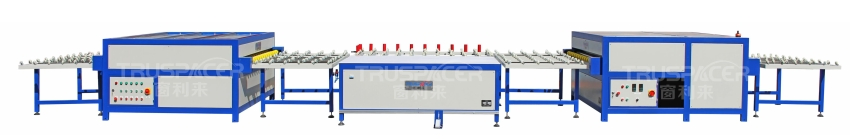 High Speed Horizontal Glass Insulating Double Glazing Hot Roller Press Line Machine Insulated Glass Washing Drying Tilting Table 2000