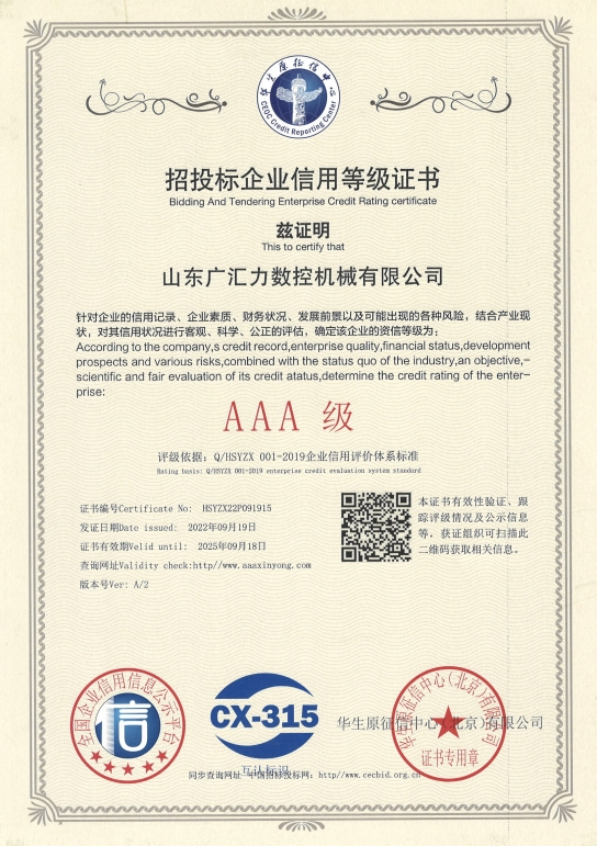 SGS Certificate