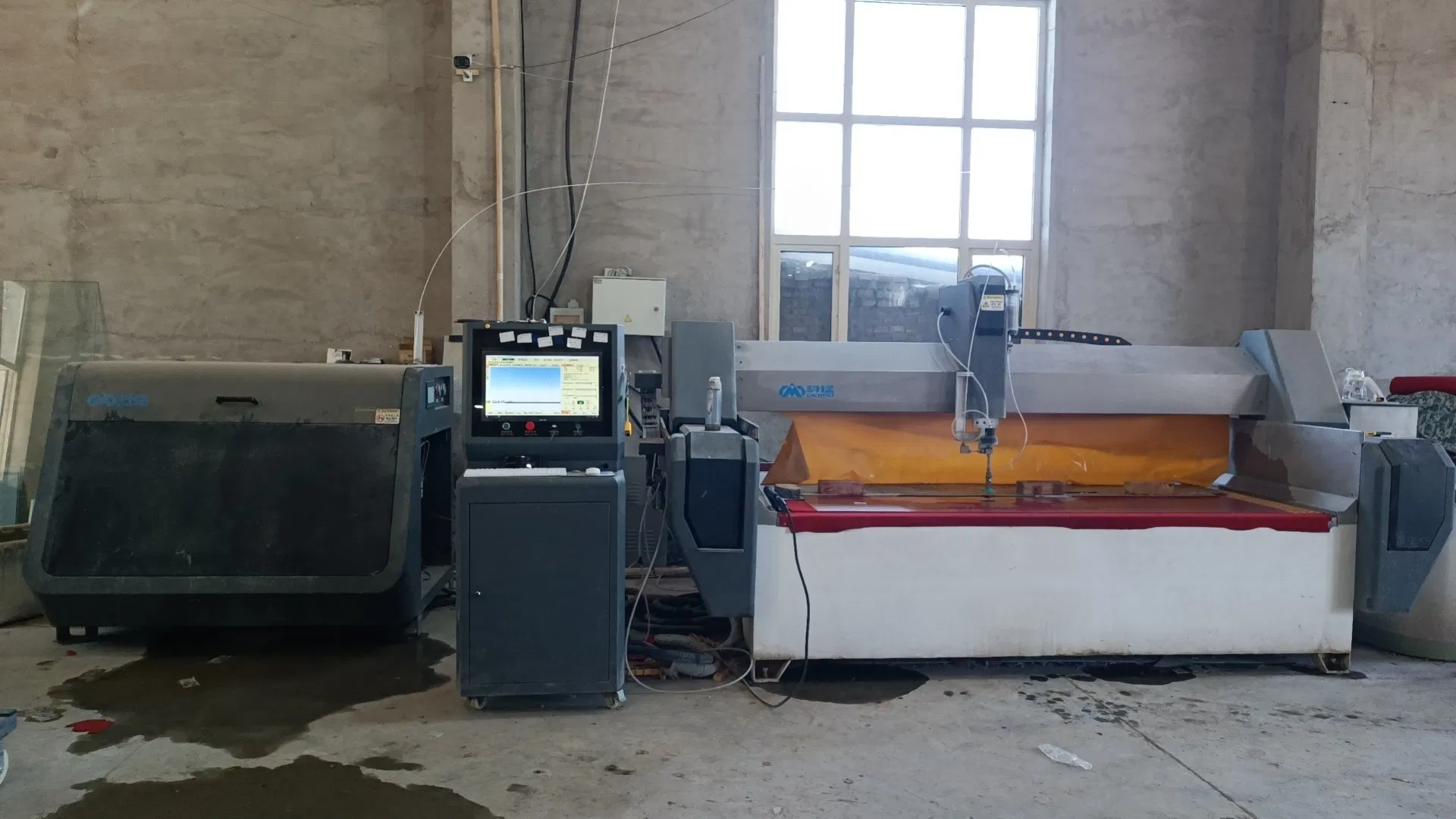 Hh 3 Axis Waterjet Glass Cutting Machine