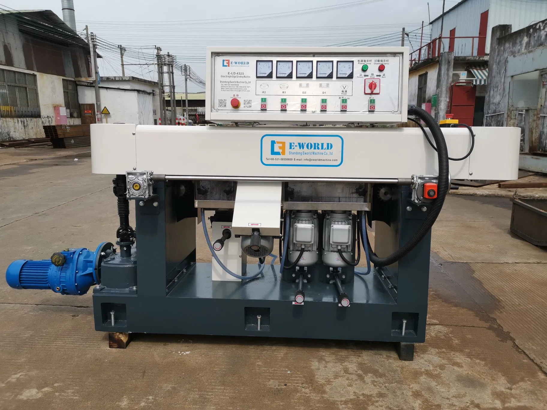 Straight Line Glass Edging Machine Supplier 4 Motor Glass Edge Polishing Machine