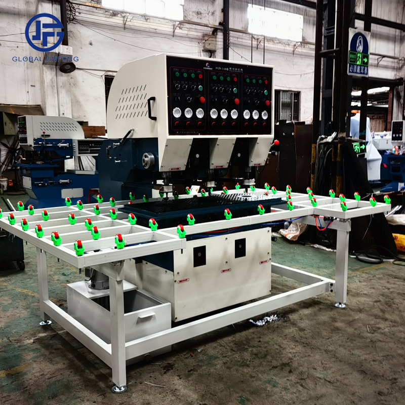 CNC Automatic Glass Hole Drilling and Milling Machine 3-Head Glass Drilling Machine