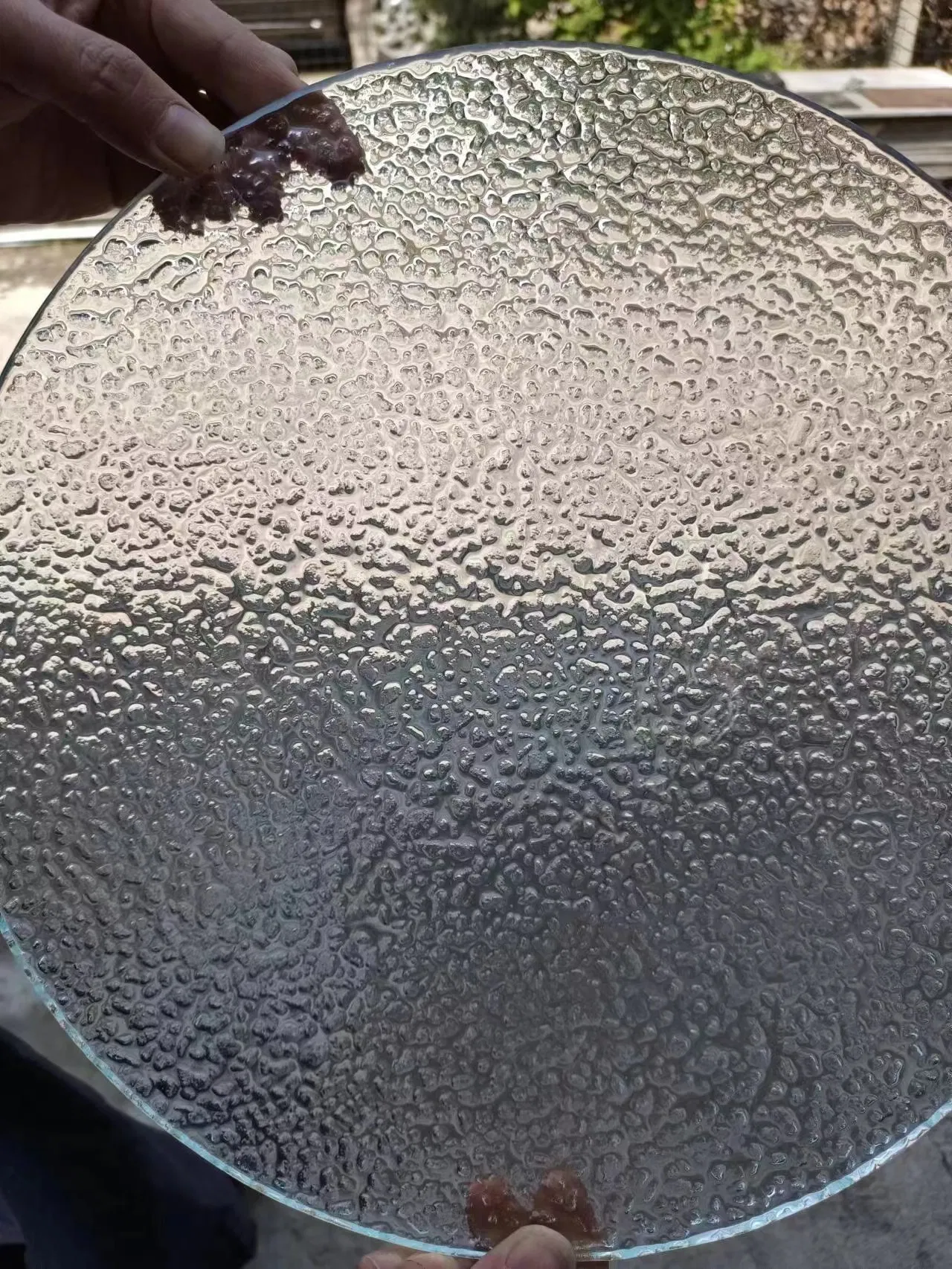 Unique Designed Architectural Clear Textured Hot Melt Kiln Mold Casting Fusing Decorative Tempered Cast Glass Panel