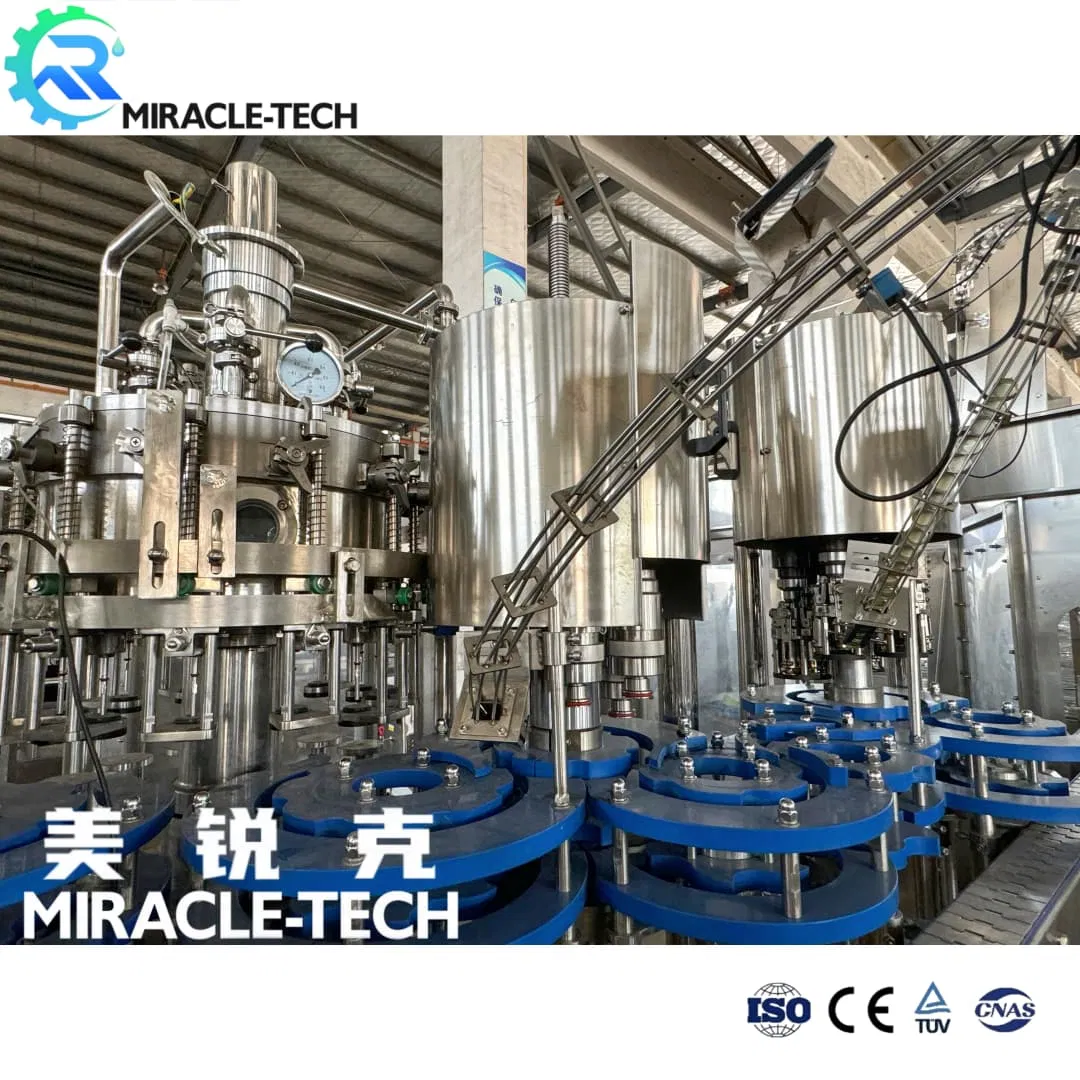 Pet Glass Bottle Soda Drink Carbonated Sparking Water Juice Filling Bottling Production Line/Automatic Processing Making Carbonation Machine