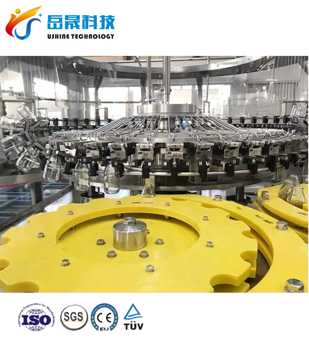 Automatic Glass Bottle Wine Processing Plant Equipment Whisky Vodka Beer Production Line Filling Making Bottling Machine