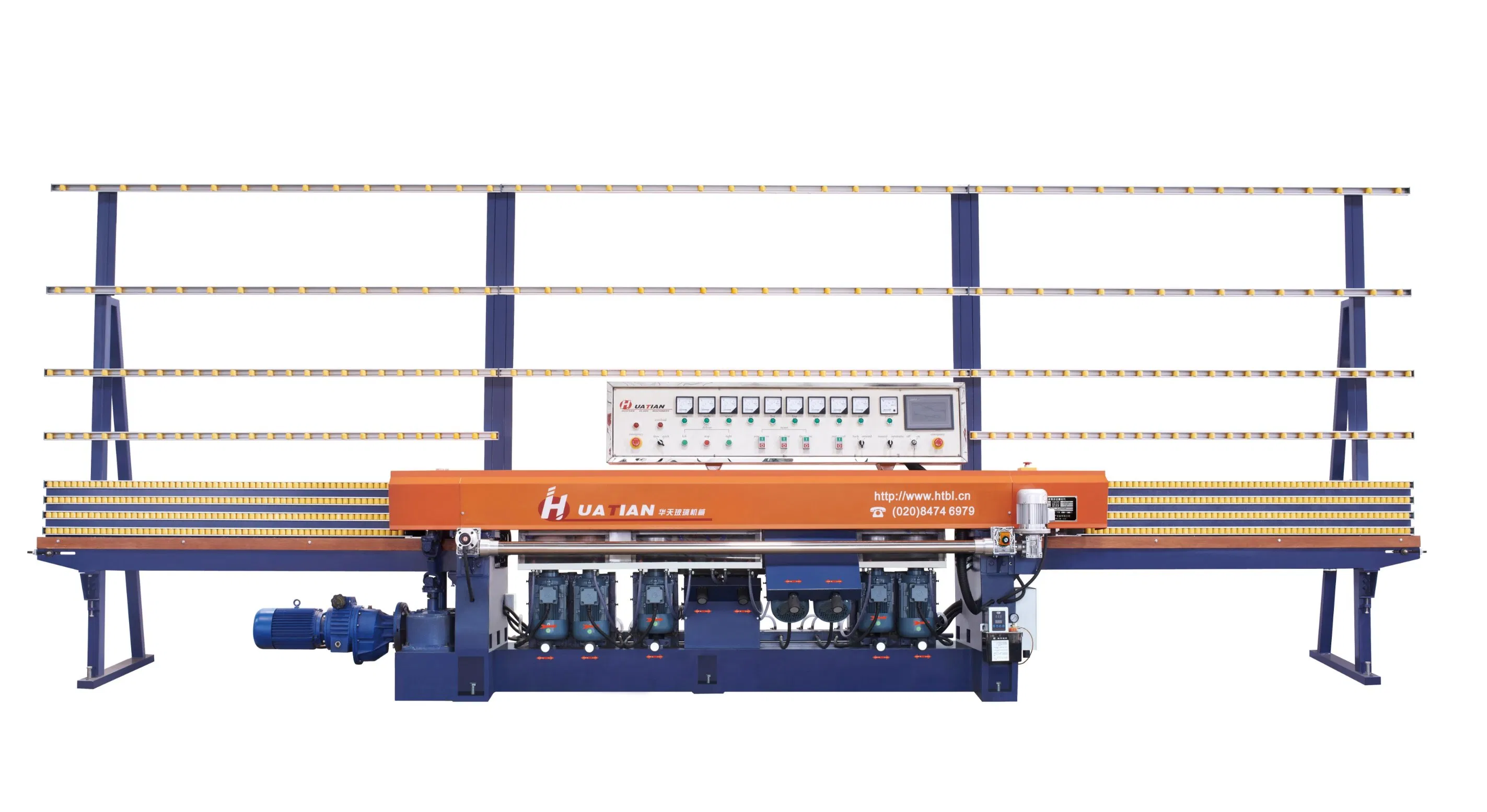 9 Motors Automatic Glass Straight Line Edging Machine for Sales