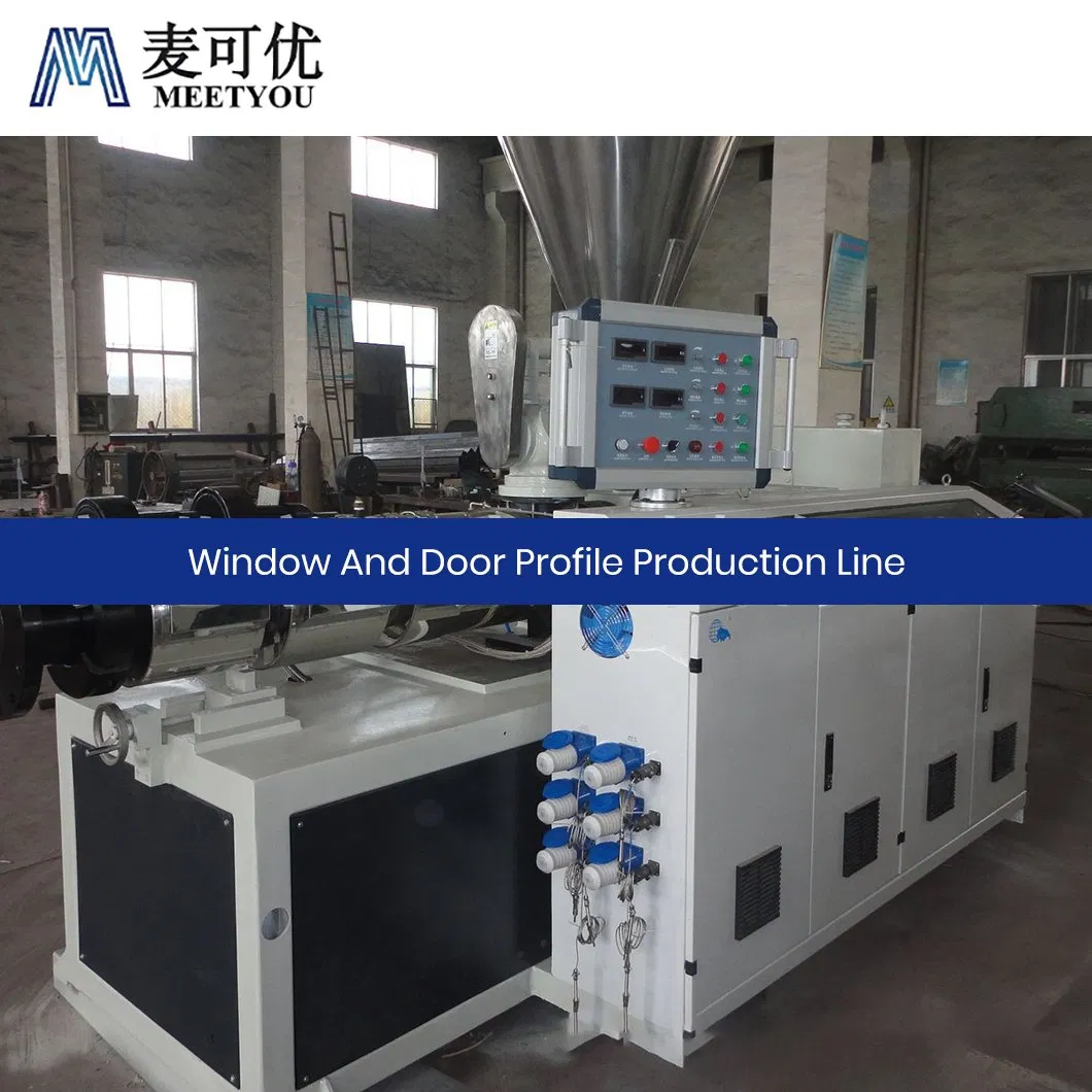 Meetyou Machinery PVC Artificial Marble Profile Production Line China PVC PE WPC PC European Style PVC Door with Glass Profile Production Line Suppliers