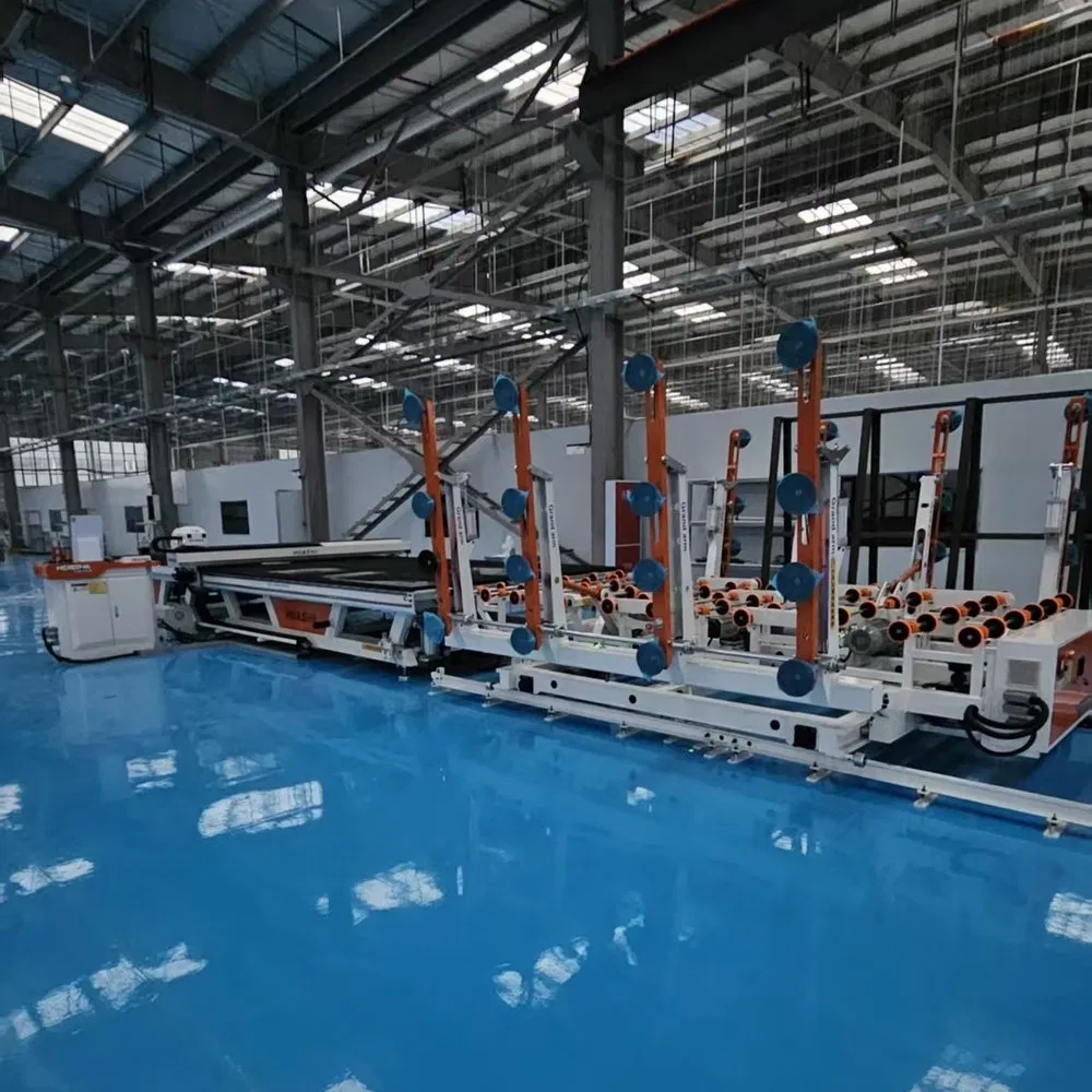 Factory Supply Hsl-Lsx4228 Film Removing Labeling CNC Fully Automatic Glass Cutting Line for Window Door Glass Cutting Machine for Sale Price with CE EAC ISO