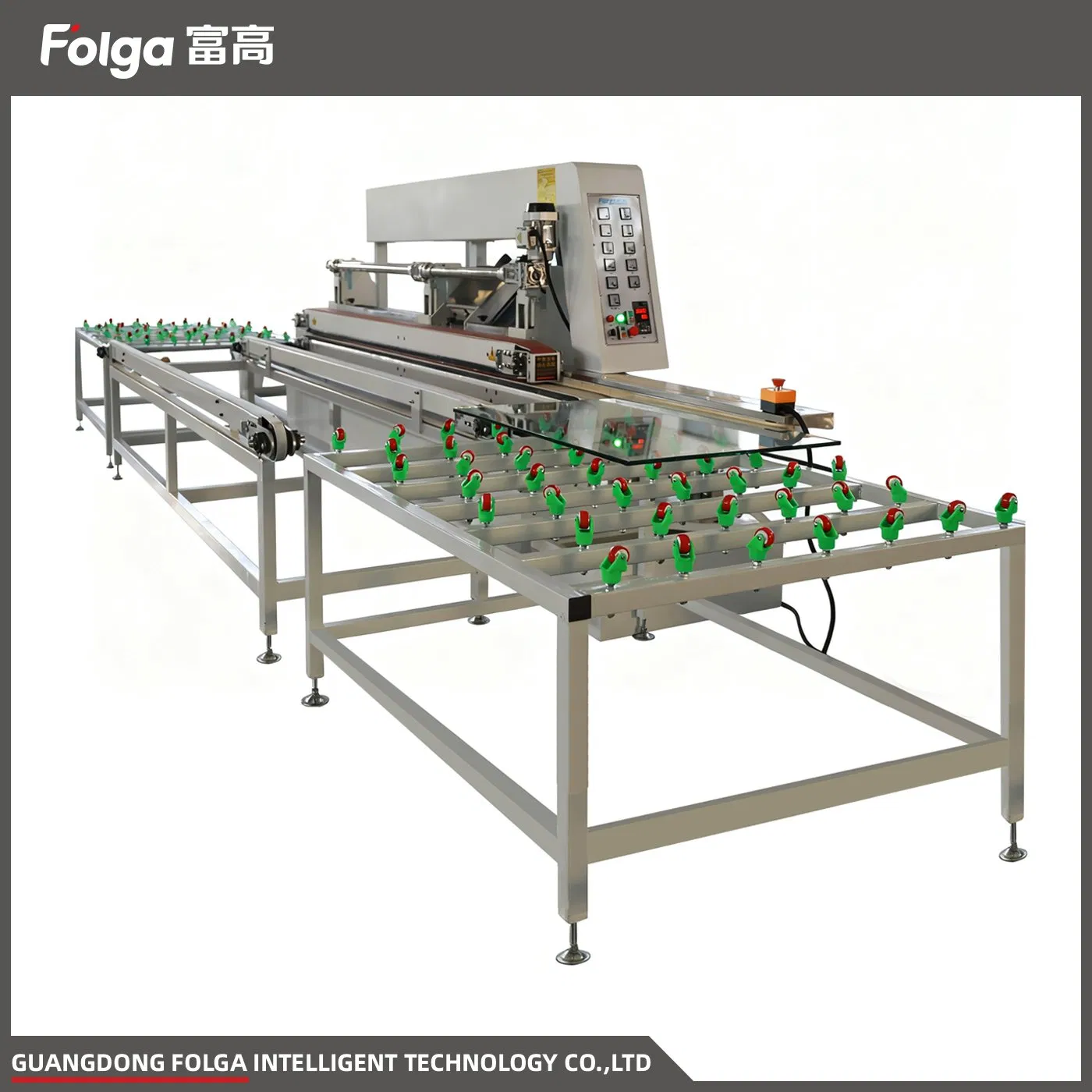 Glass Single Edging Polishing with 10 Motors for Straight Line Glass