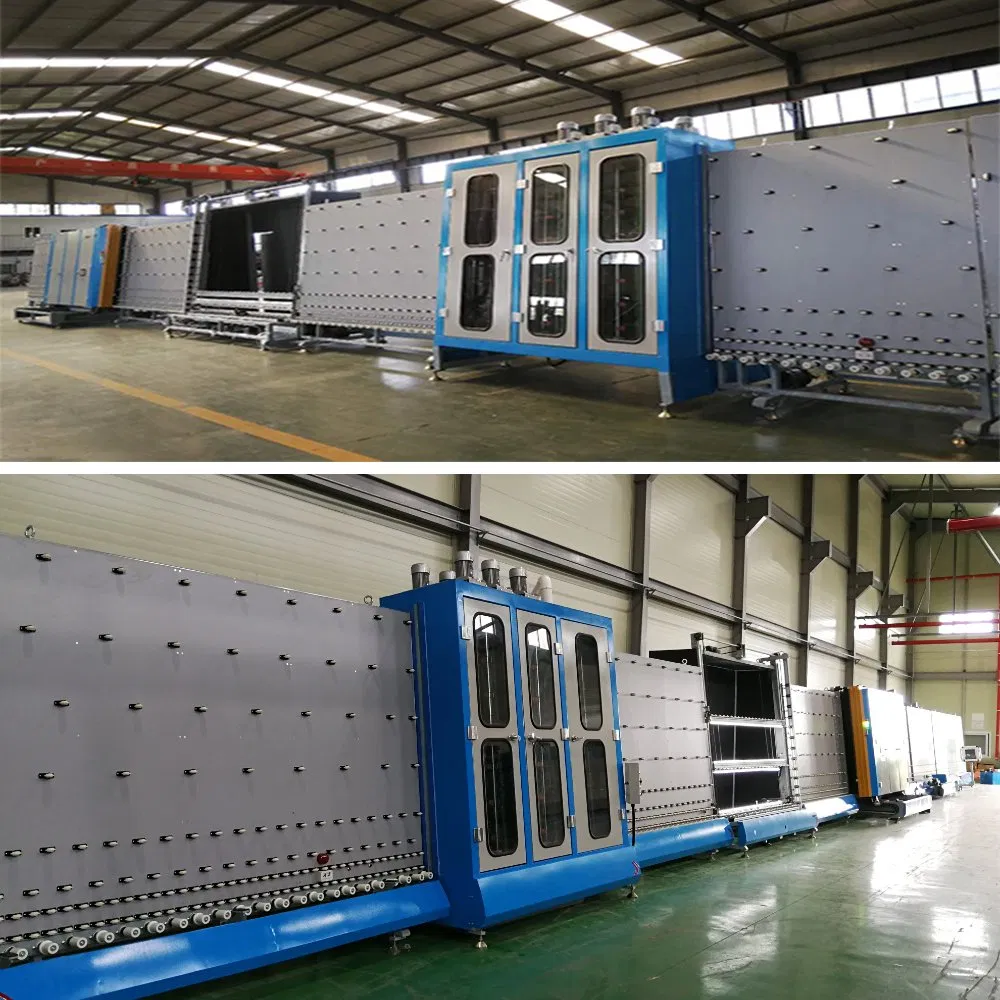 Full Automatic Aluminium Door Window Double Glass Making Machine with Glass Press Panel