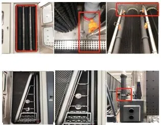 Brushes and nozzle system