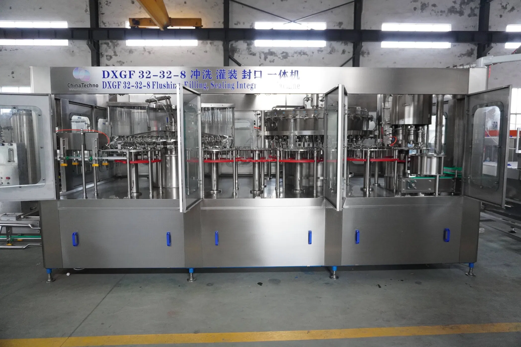 High-Speed Automatic Filling Line for Bottles and Containers