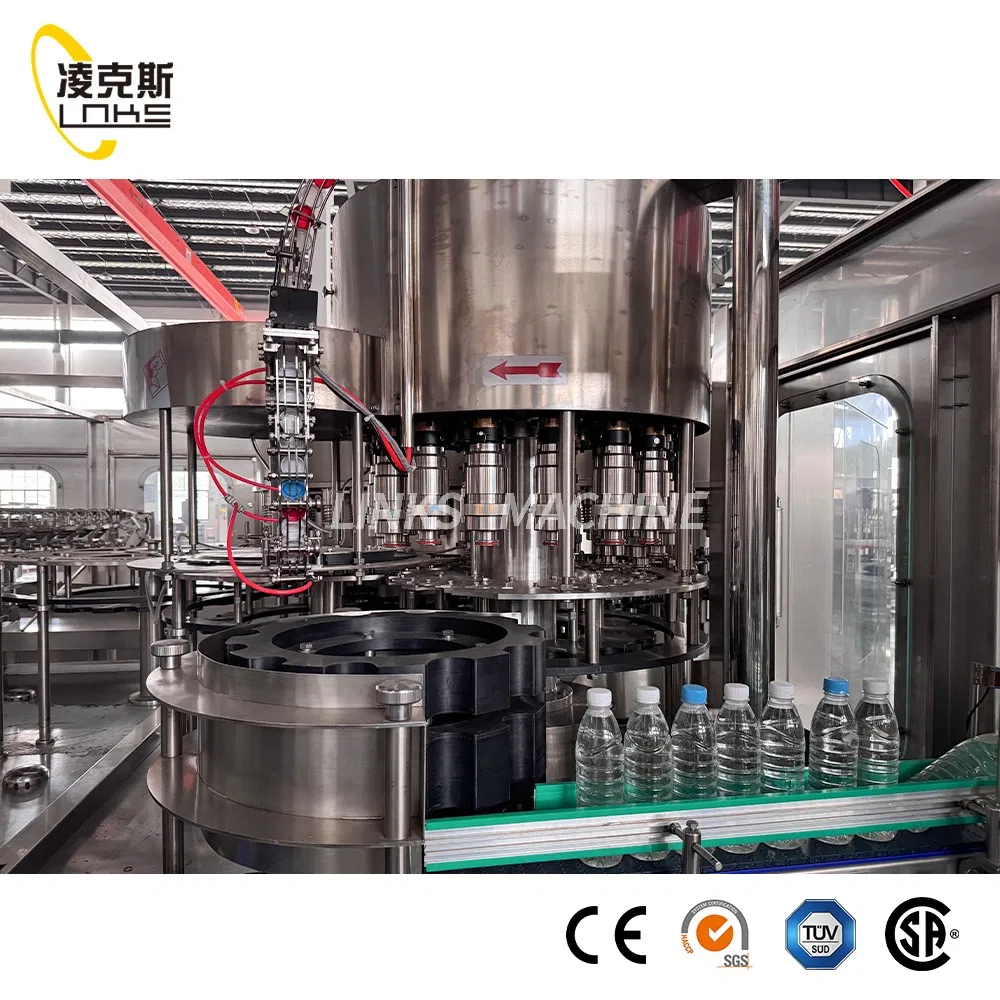 Automatic Water Filling Machine for Glass/Plastic Bottle Pure/Mineral/Beverage Drinks Bottling Making Production Line