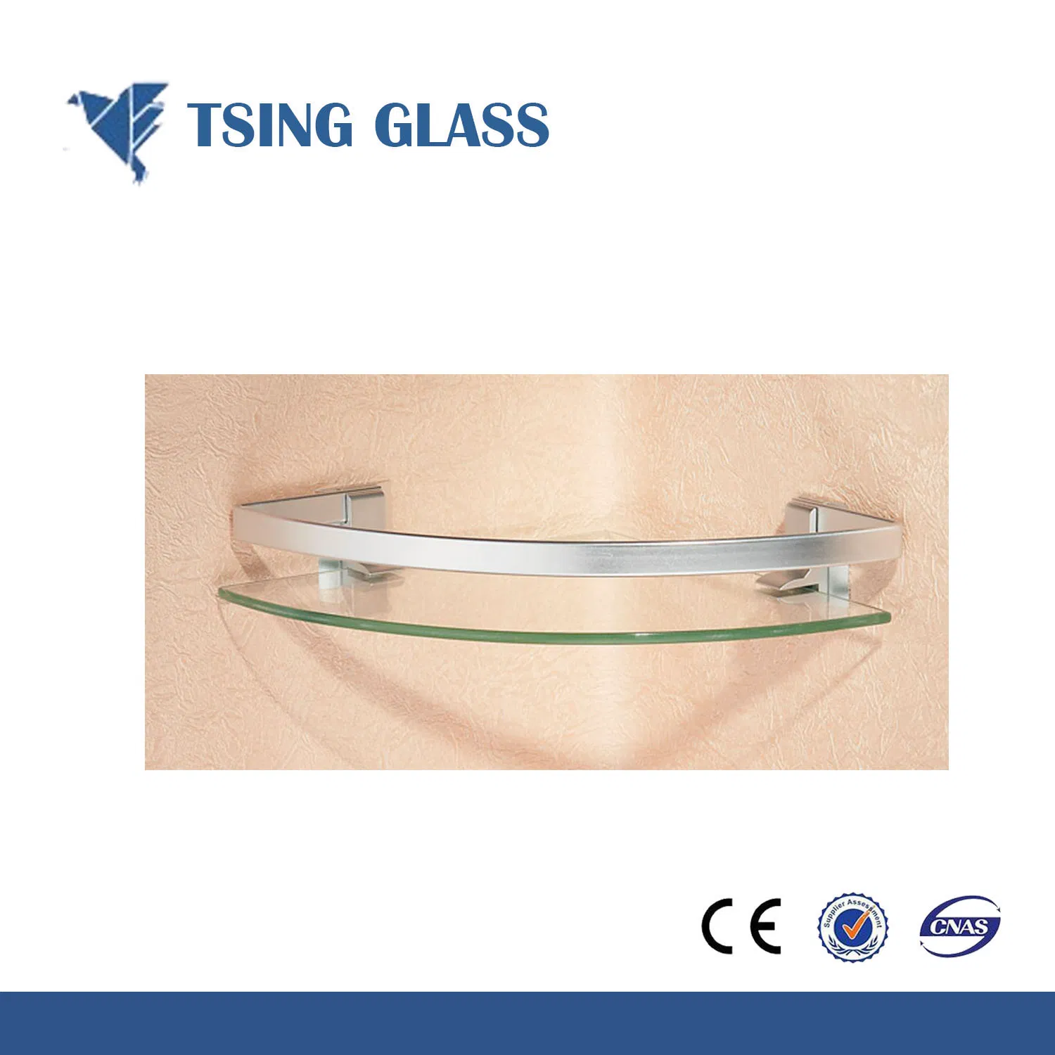 Glass Shelves for Washing Room/Corner/Wall/Decoration