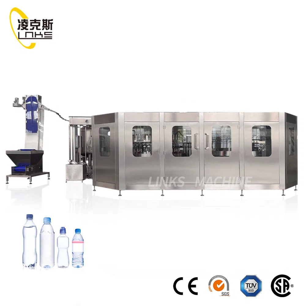 Automatic Water Filling Machine for Glass/Plastic Bottle Pure/Mineral/Beverage Drinks Bottling Making Production Line