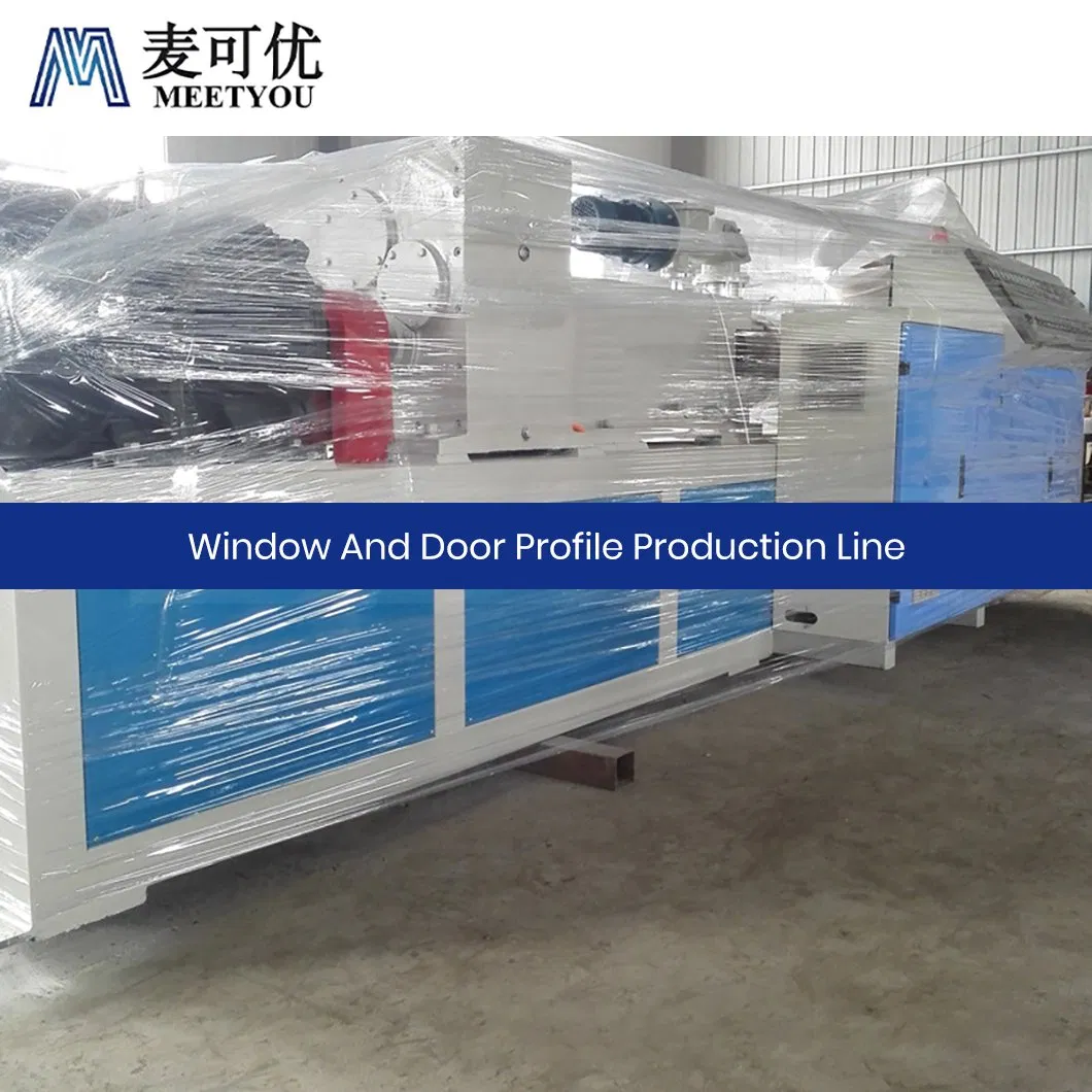 Meetyou Machinery PVC Artificial Marble Profile Production Line China PVC PE WPC PC European Style PVC Door with Glass Profile Production Line Suppliers