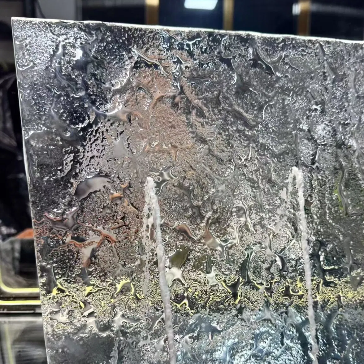 Customized Hot Melt Cast Tempered Glass Art Decorative Fusing Glass with Different Sizes