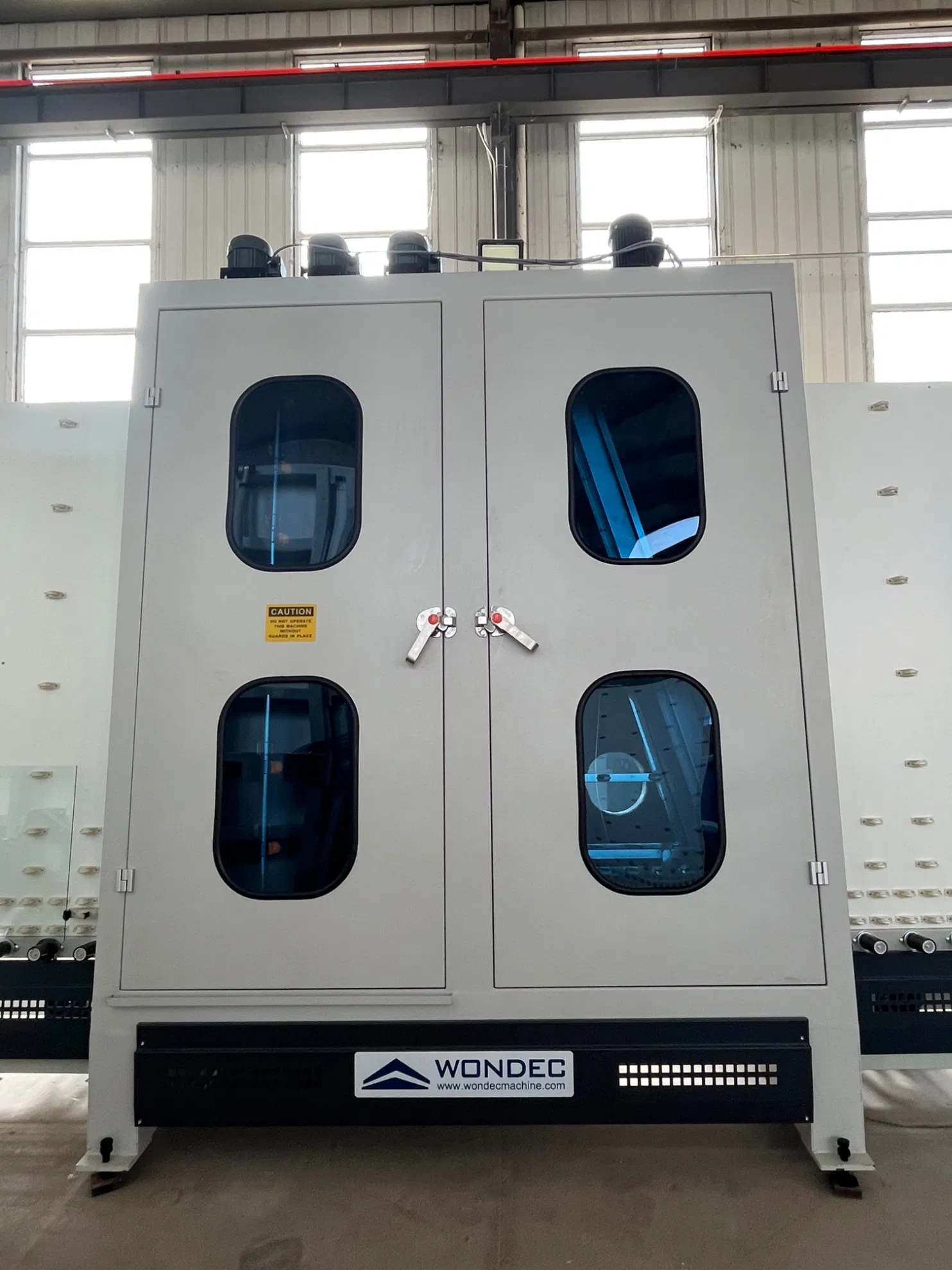 Optimum Automatic Double Panel Glazed Machine Insulating Glass Pressing Gas Filling Line