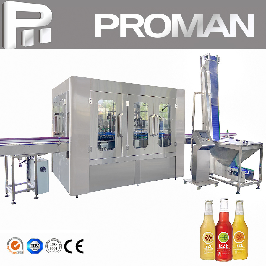 Stable 4, 000 Bph Automatic Pet Glass Bottle Production Beverage Making Drinking Juice Bottling Plant Carbonated CO2 Water Packing Washing Filling Capping Line