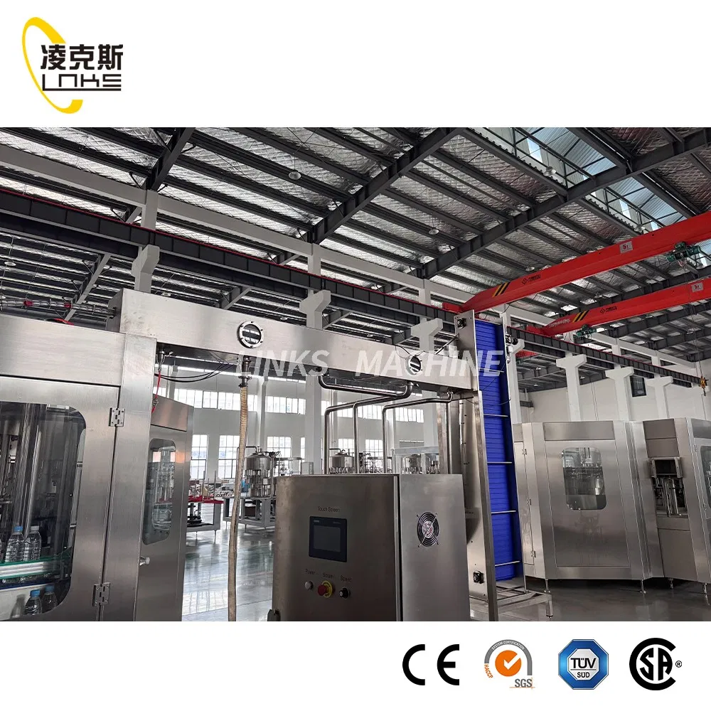 Automatic Water Filling Machine for Glass/Plastic Bottle Pure/Mineral/Beverage Drinks Bottling Making Production Line