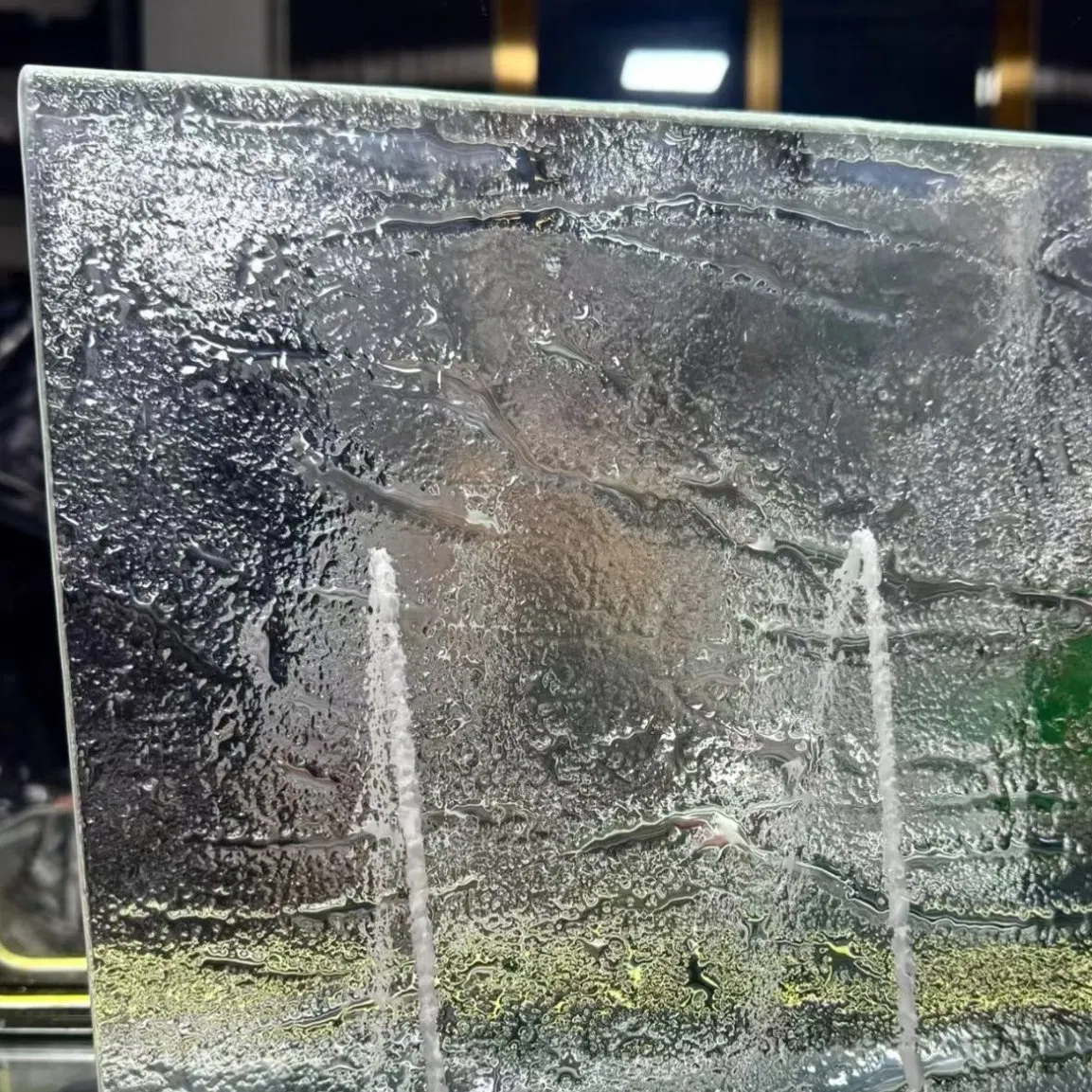 Customized Hot Melt Cast Tempered Glass Art Decorative Fusing Glass with Different Sizes