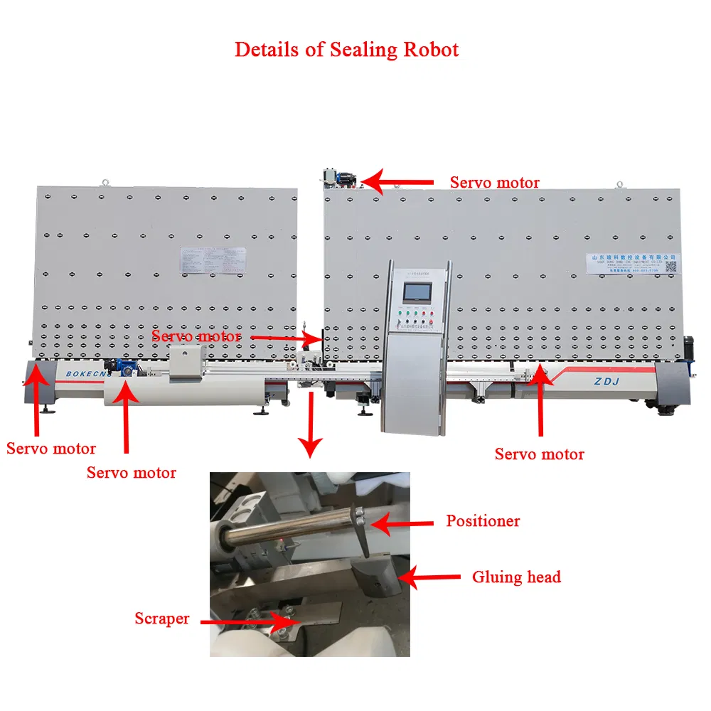 Automatic Sealing Robot for Silicone Sealant Sealing in Double Glazing Glass Making with High Efficiency