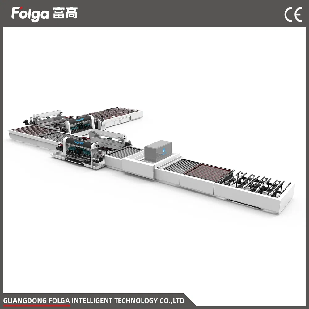 Sturdy-Frame Glass Double Edging Machine for Laminated Glass Manufacturing