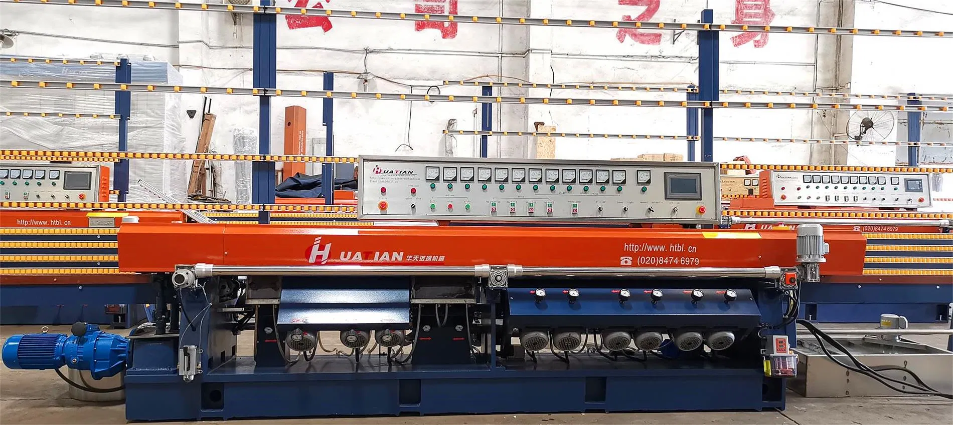 9 Spindles Motors Automatic Flat Glass Straight Line Polishing Edging Machine Manufacturer