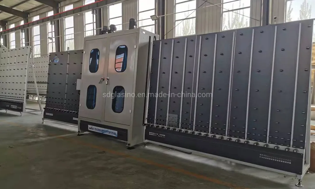 Vertical glass washing and drying machine detail