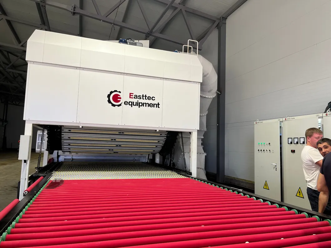 Glass tempering machine view 2