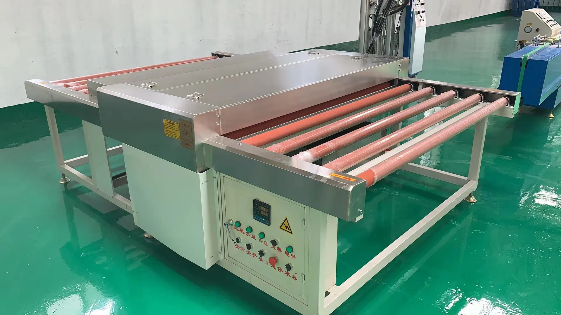 Low Speed Horizontal Glass Insulating Double Glazing Hot Roller Press Line Machine Insulated Glass Washing Drying Tilting Table 1200
