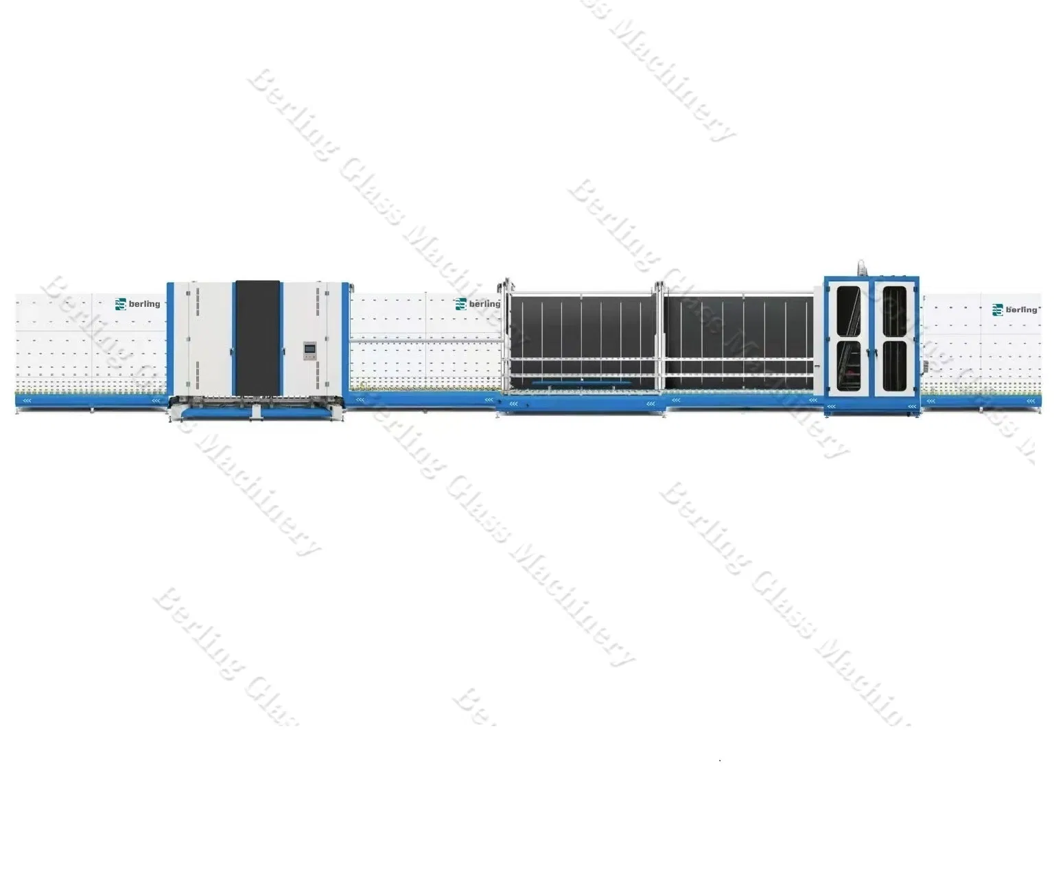 Integrated Igu Production Line with Dual Glass Panel Assembly Features Windows Machine