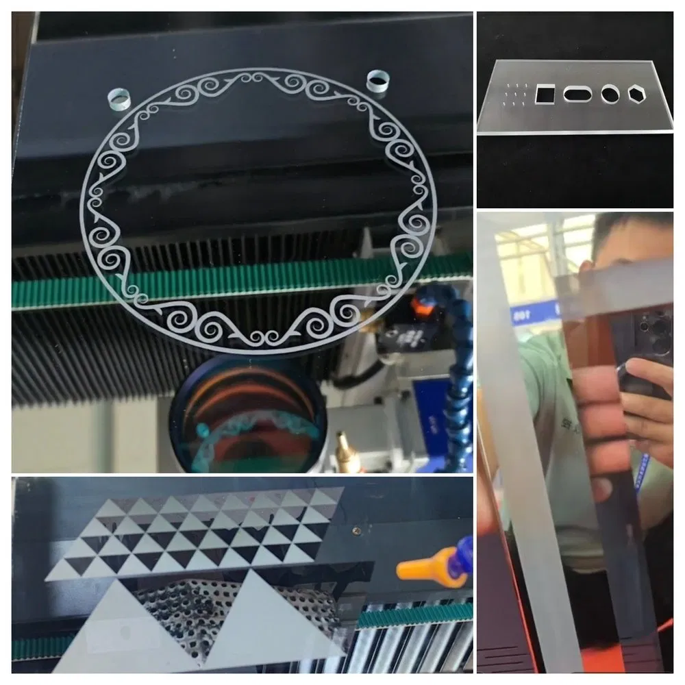 Low Power Consumption Horizontal Glass Laser Sandblasting Machine for Watch Mirror Sandblasting