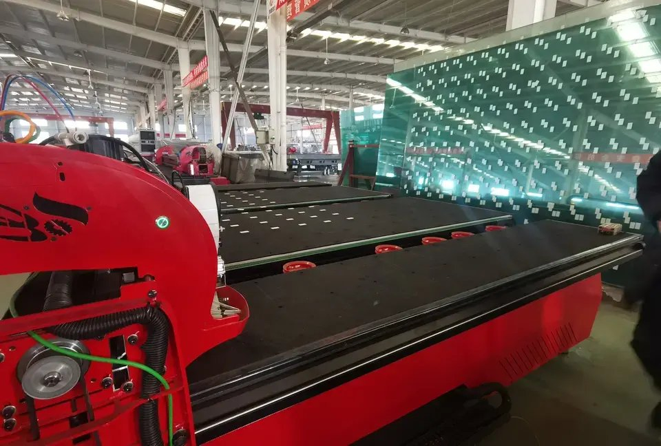 Air Floating Load Cut Breaking Table Automatic Electric CNC Mirror Glass Cutting Machine