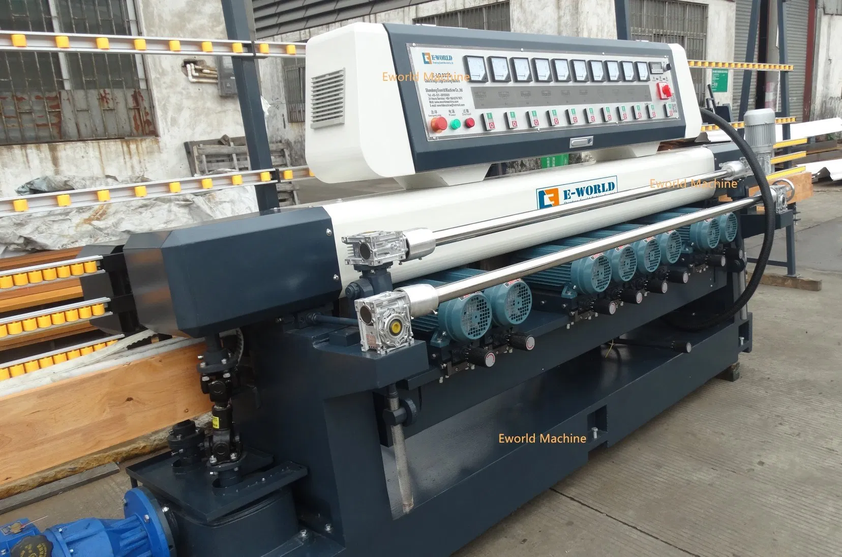 Glass Edging Machine 9 Motor Glass Edging Beveling Machine