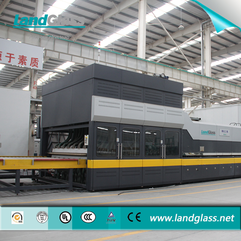 Landglass Jetconvection 4-19 Building Flat and Car Bent Low-E Bending Toughened Glass Production Line